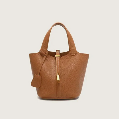 LEATHER BUCKET HANDBAG